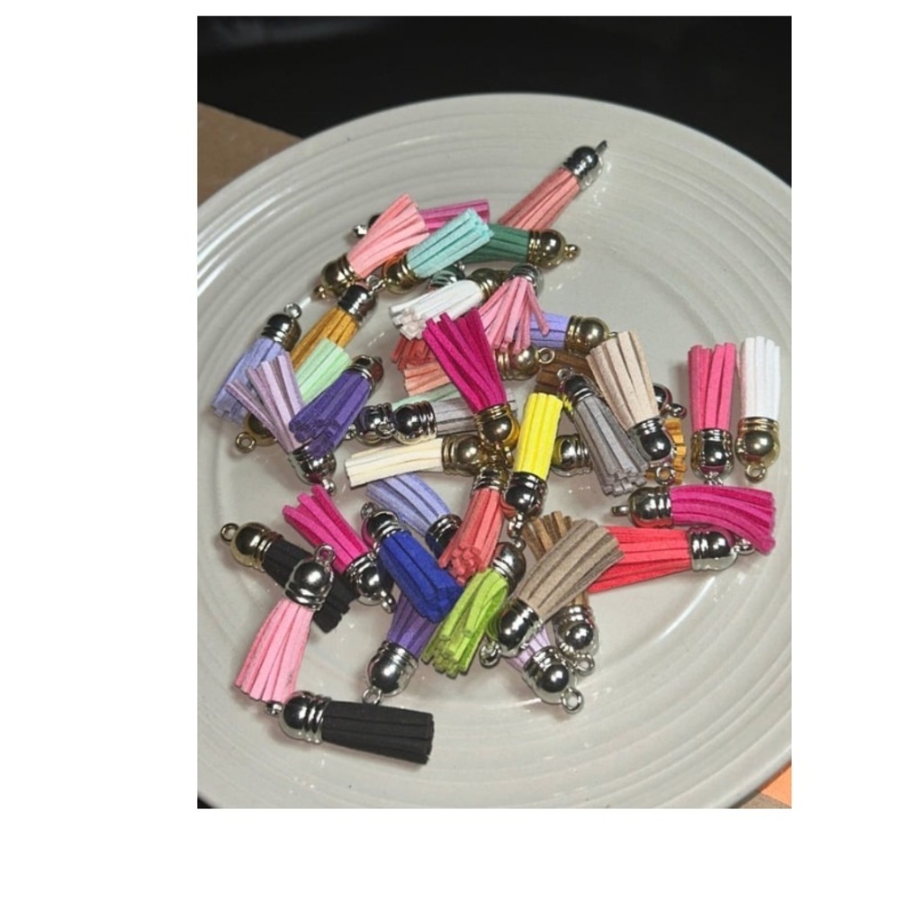 25 random Colorful Tassel Charms